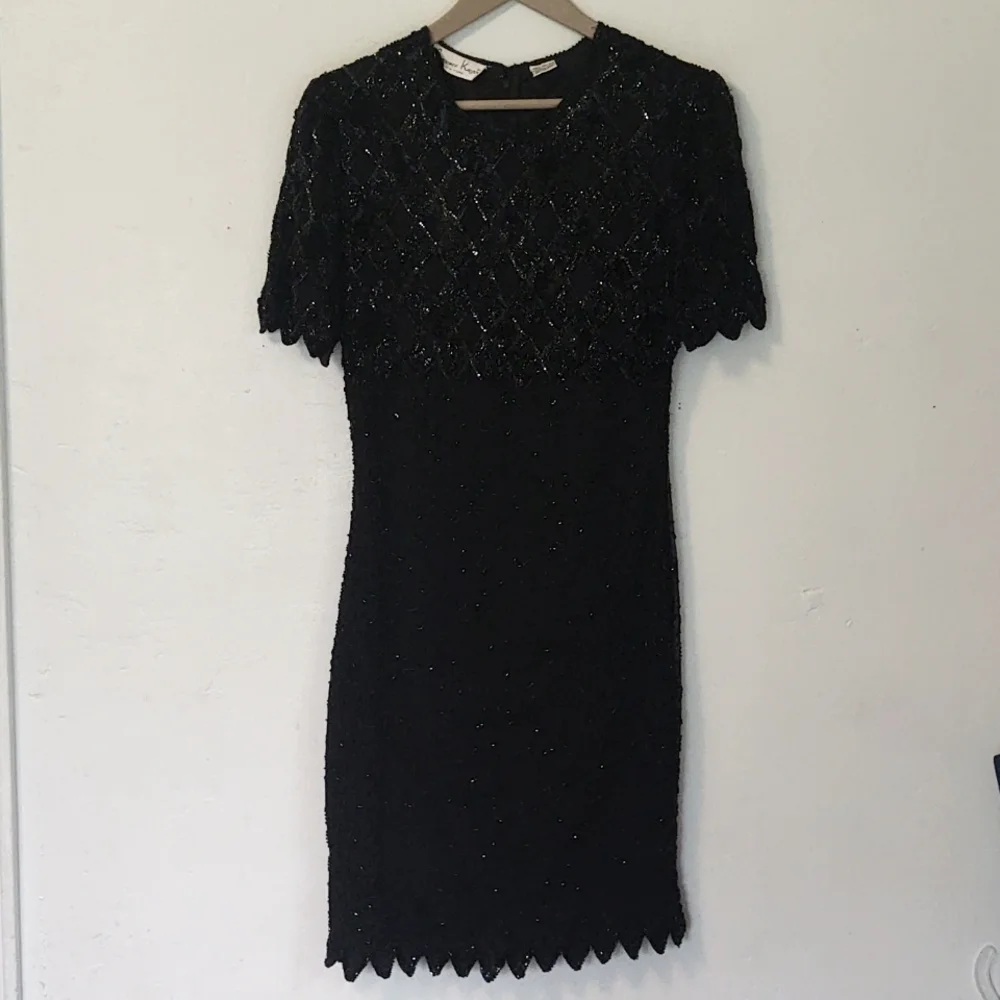 laurence kazar sequin dress VTG Laurence Kazar NY Womens Black Vintage Embellished Sequin Dress, Size S